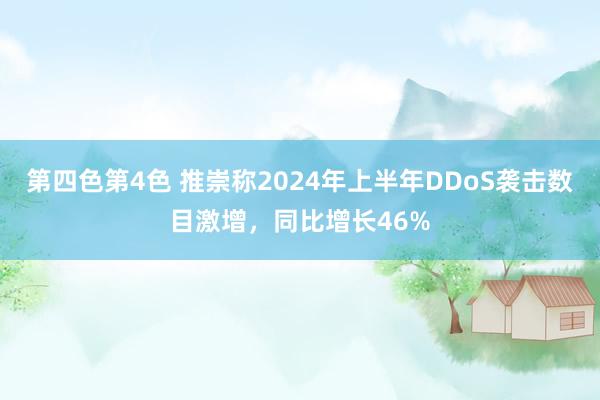 第四色第4色 推崇称2024年上半年DDoS袭击数目激增，同比增长46%