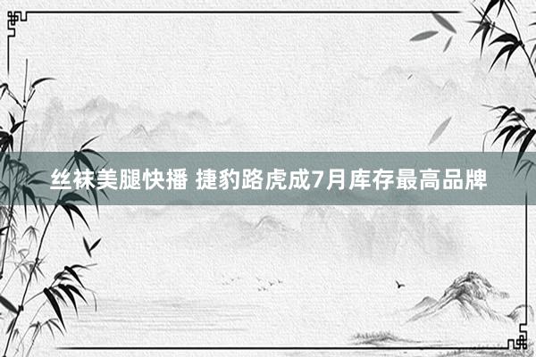 丝袜美腿快播 捷豹路虎成7月库存最高品牌