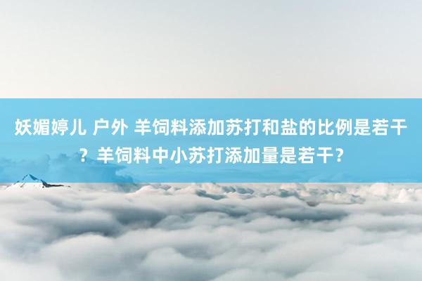 妖媚婷儿 户外 羊饲料添加苏打和盐的比例是若干？羊饲料中小苏打添加量是若干？