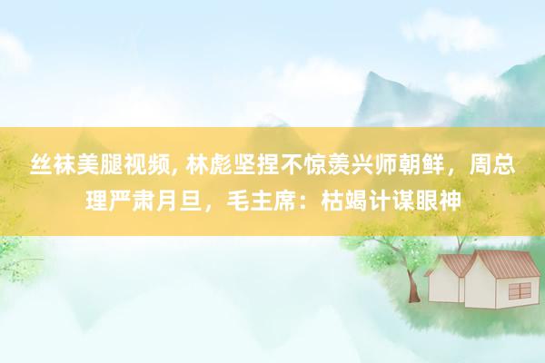 丝袜美腿视频, 林彪坚捏不惊羡兴师朝鲜，周总理严肃月旦，毛主席：枯竭计谋眼神