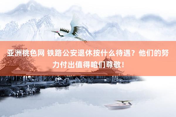 亚洲桃色网 铁路公安退休按什么待遇？他们的努力付出值得咱们尊敬！