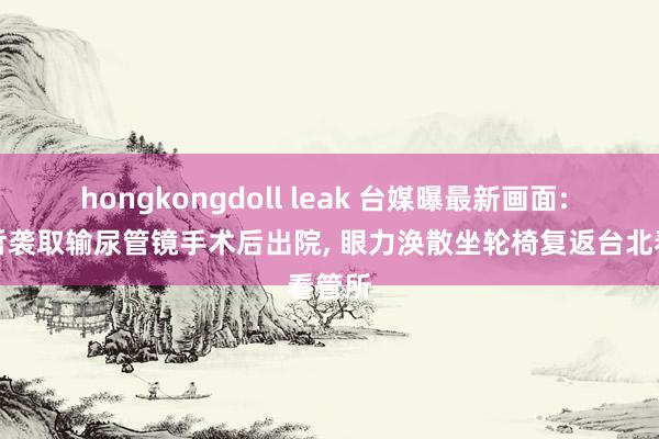 hongkongdoll leak 台媒曝最新画面: 柯文哲袭取输尿管镜手术后出院, 眼力涣散坐轮椅复返台北看管所